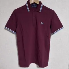 【美品】フレッドペリー 英国製 M12 ポロシャツ 36 S〜Mサイズ ボルドー