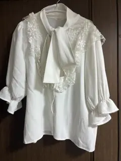 apres jour アプレジュール レース×ボウタイブラウス 半袖のサムネイル