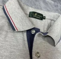 最終価格❗️U.S. POLO ASSN. ポロシャツM 刺繍ロゴ 半袖 グレー
