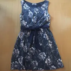 新品 ワンアフターアナザーナイスクラップ ネイビー 花柄ワンピース