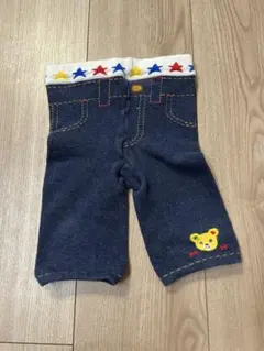 ミキハウス クマ刺繍 ネイビー パンツ 80