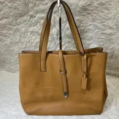 銀座かねまつ　ハンドバッグ　大きめ　レザー　ライトブラウン　A4　ビジネス　通勤