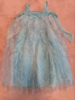 ドレス　プリンセス　コスプレ エルサ風　120cm 仮装　衣装