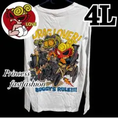 【4L】ドラッグラバー ヒスミニ 長袖Tシャツ ／ヒステリックミニ 綿100%