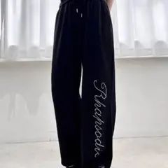 INGNI ラインストーンロゴスウェットパンツ
