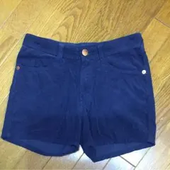 お値下げ！earth 新品 紺色コーディロイショートパンツ Mサイズ