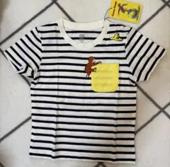 グラニフ　おさるのジョージ ストライプTシャツ 100cm