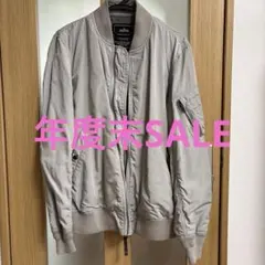 ALPHA MA-1 フライトジャケット グレー Lサイズ