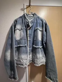 【ORUN】　デニムジャケット フリンジ加工