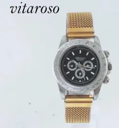 vitaroso QUARTS 日本製ムーブメント メンズ腕時計 ゴールドベルト