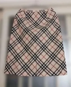 BURBERRY LONDONチェック台形スカート サイズ40膝丈ノバ ベージュのサムネイル