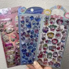 シールセット ぷっくりシール, 立体シール, シャカシャカシール