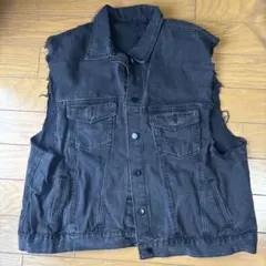 SHEIN デニムジャケット ベスト 黒 新品未使用