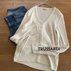 サイズ42 未使用　TRUSSARDI コットンシルク　上質カーディガン