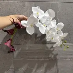 胡蝶蘭とカラー　バレリーナブーケ　造花