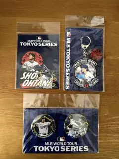 大谷翔平 MLB東京シリーズ 記念グッズセット　キーホルダー　シール　缶バッチ