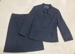 【美品】エスピエ 日本製　スーツスカートセット　ブラック　フォーマルM-L