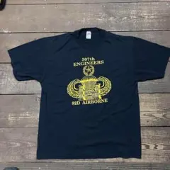 値引OK 80s USA製 ミリタリーT XL 黒 SOFFE シングルステッチ