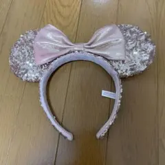 ミニー耳カチューシャ　ピンクスパンコール