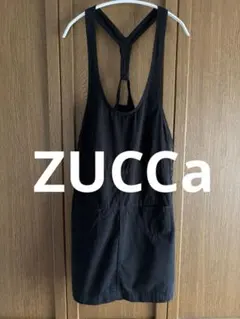 《未使用》ZUCCa オーバーオール　スカート　サロペット ブラック 無地