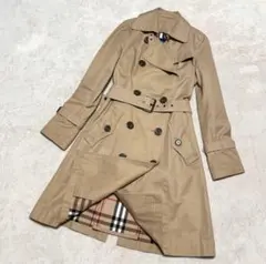 【美品】BURBERRYバーバリー ブルーレーベル トレンチ　スプリングコート 2025年最新】BURBERRY BLUE LABEL レディース トレンチコート