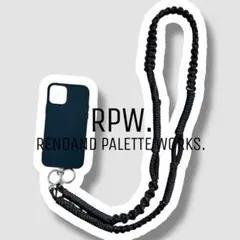 【1017】パラコード スマホストラップ ショルダーストラップ ブラック