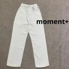 moment+ デニム＆ツイルストレートパンツ
