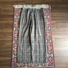 （古着）　ワイドチェックスラックス　City boy ワイドスラックス