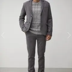 AZUL FAUX SUEDE ジャケット　パンツ　セットアップ　グレー