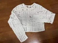 レトロガール　2WAYクロシェカーディガン