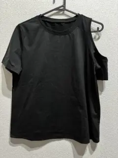 デザインTシャツ 肩出し ブラック