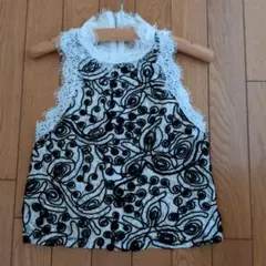 ZARA レース刺繍ノースリーブトップス