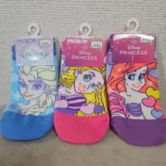【新品】ディズニープリンセス　13～19cm　靴下エルサ　ラプンツェル　アリエル