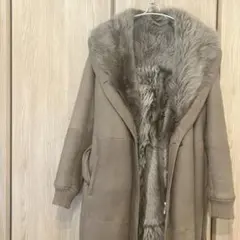 セリーヌ CELINE ファーコートクロンビー フィービー キャメル40 