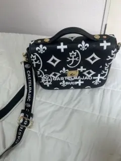 CASTELBAJAC ショルダーバッグ 黒/白　ショルダーベルト付き！！