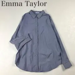 エマテイラー 美品 パールボタン ストライプ柄 オーバーシャツブラウス オフィスのサムネイル
