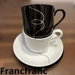 Francfranc カップ＆ソーサー ブラック - メルカリ