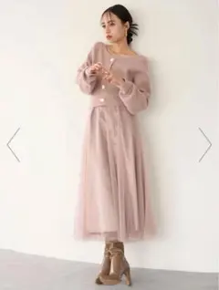 SNIDEL カーデ×チュールスカートセット / PBEG