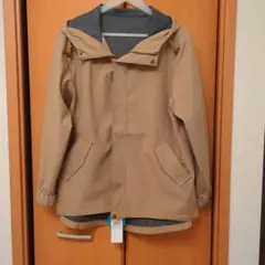 新品！美品✨ベージュ フード付き ジャケット、Мサイズ