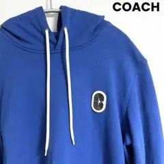 COACH ロゴ入り パーカー Mサイズ ライトブルー美品 2025年最新】COACH カラー：ブルー系 パーカーの人気アイテム - メルカリ