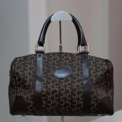 ジャンク品 セリーヌ ミニボストン バッグ ハンドバッグ マカダム柄