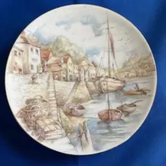 1800年代 油彩画 パリの風景 港町 Vandome Trois - メルカリ