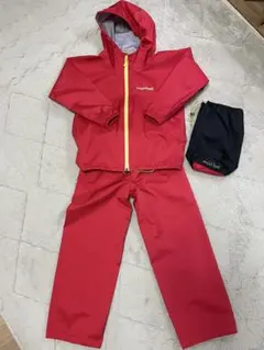 mont-bell キッズ レインウェア 120cm 赤
