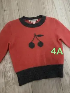 【美品】 Bonpoint カシミヤ セーター チェリー 4a 100cm
