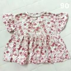 Biquette Club 花柄 フリル トップス ピンク 女の子 90cmのサムネイル