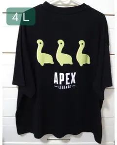 ＡＰＥＸ Ｔシャツ　４Ｌ ネッシー　ブラック　半袖　バックプリント　新品未使用