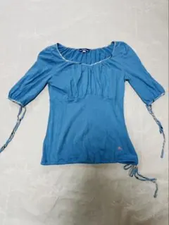 BURBERRY BLUELABEL トップス　半袖　水色　M ノバチェク