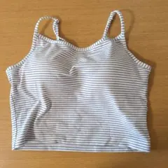 GU ストライプキャミソール カップ付き