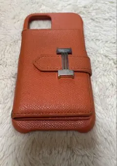 iPhone12 カードケース付　ショルダーストラップ付きスマホケース
