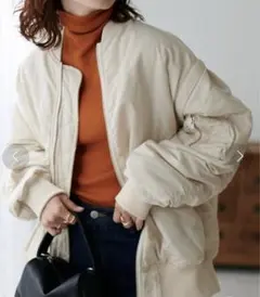 ディスコート 2way MA-1ブルゾン アイボリー